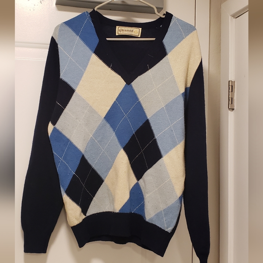 Vintage Sweater Cashmere Glenmac Scotland Medium